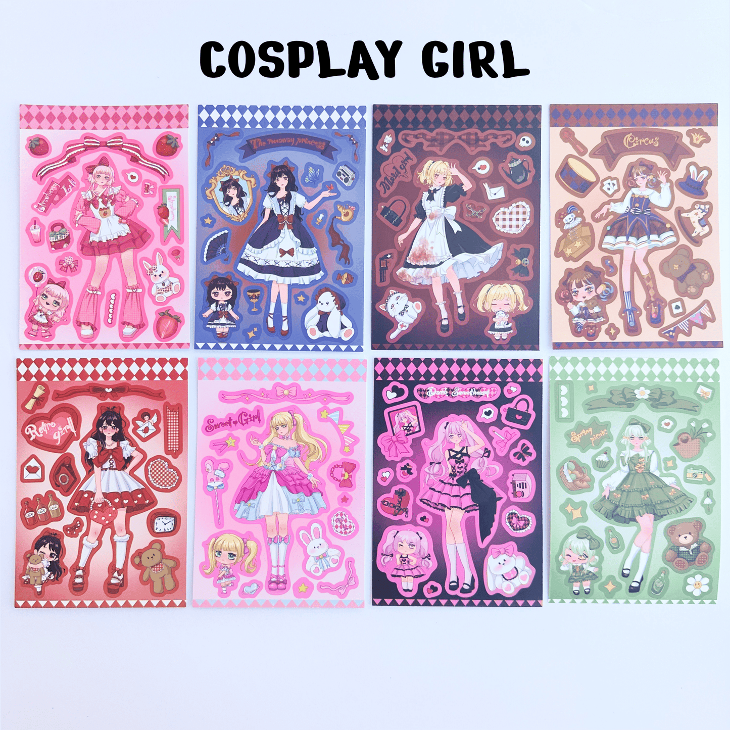 "Anime Girl" Sticker - 8 PCS - StarPOP shop