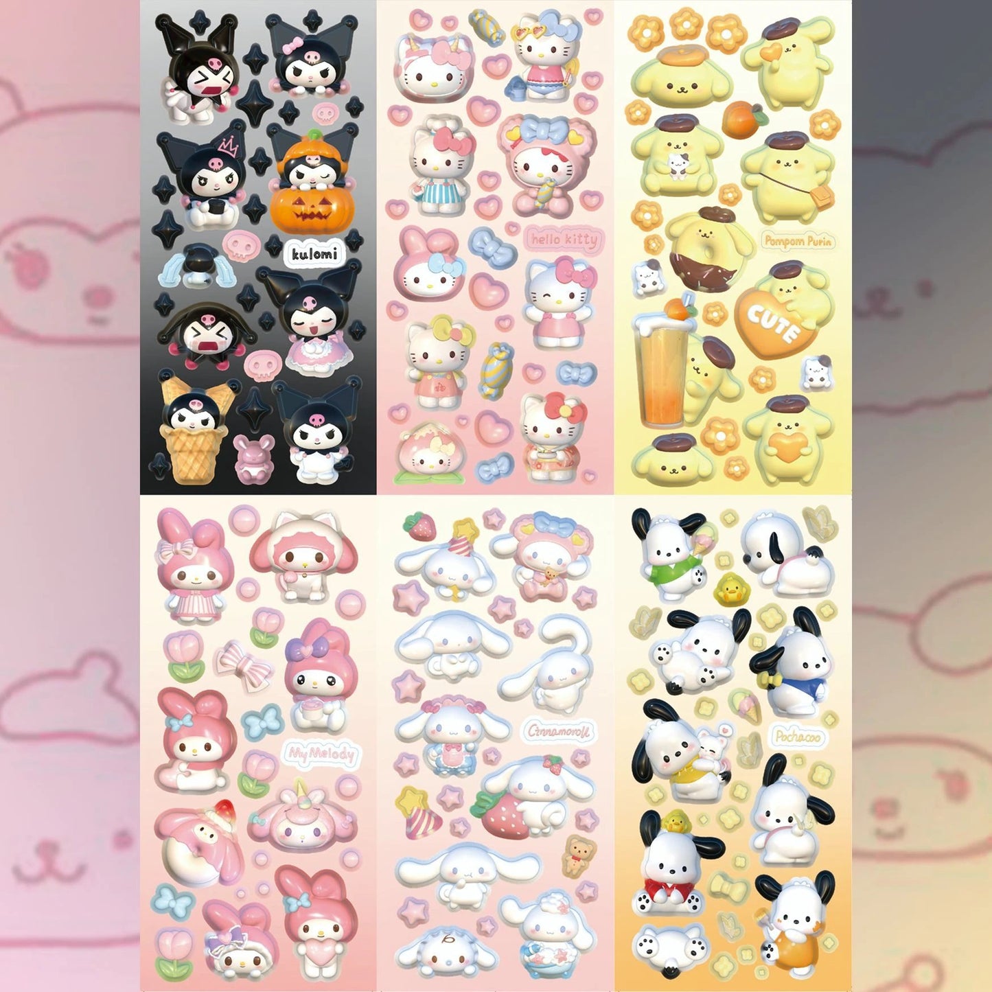 "3D Sanrio" Sticker - 1 PC - StarPOP shop