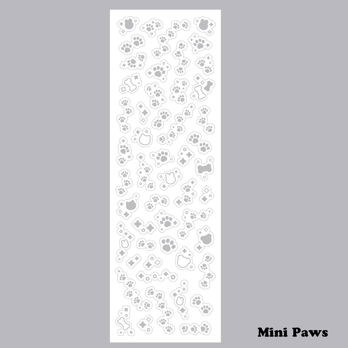 "Clear Silver" Sticker - 1 PC - StarPOP shop