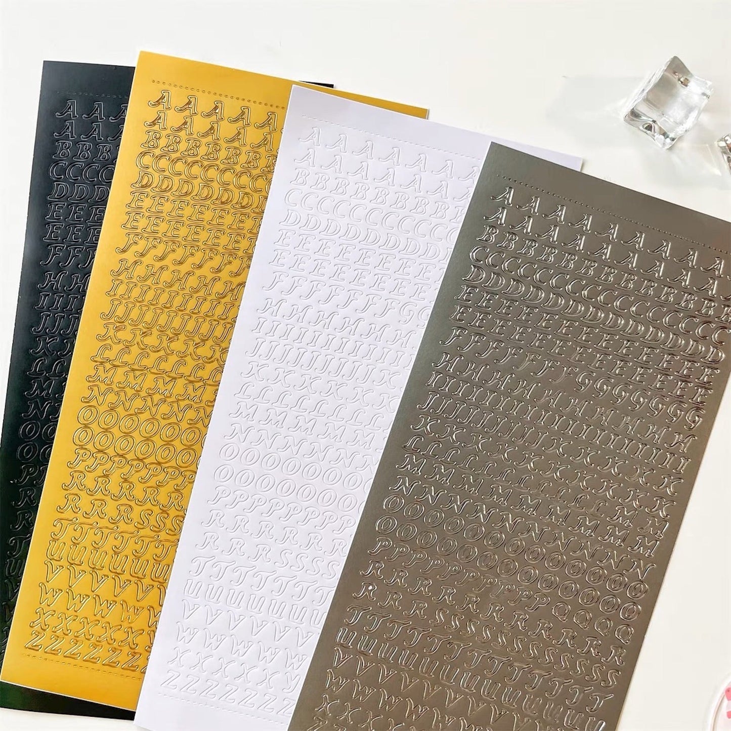 "Gold & Silver Alphabet Letters" Sticker - 1 PC - StarPOP shop