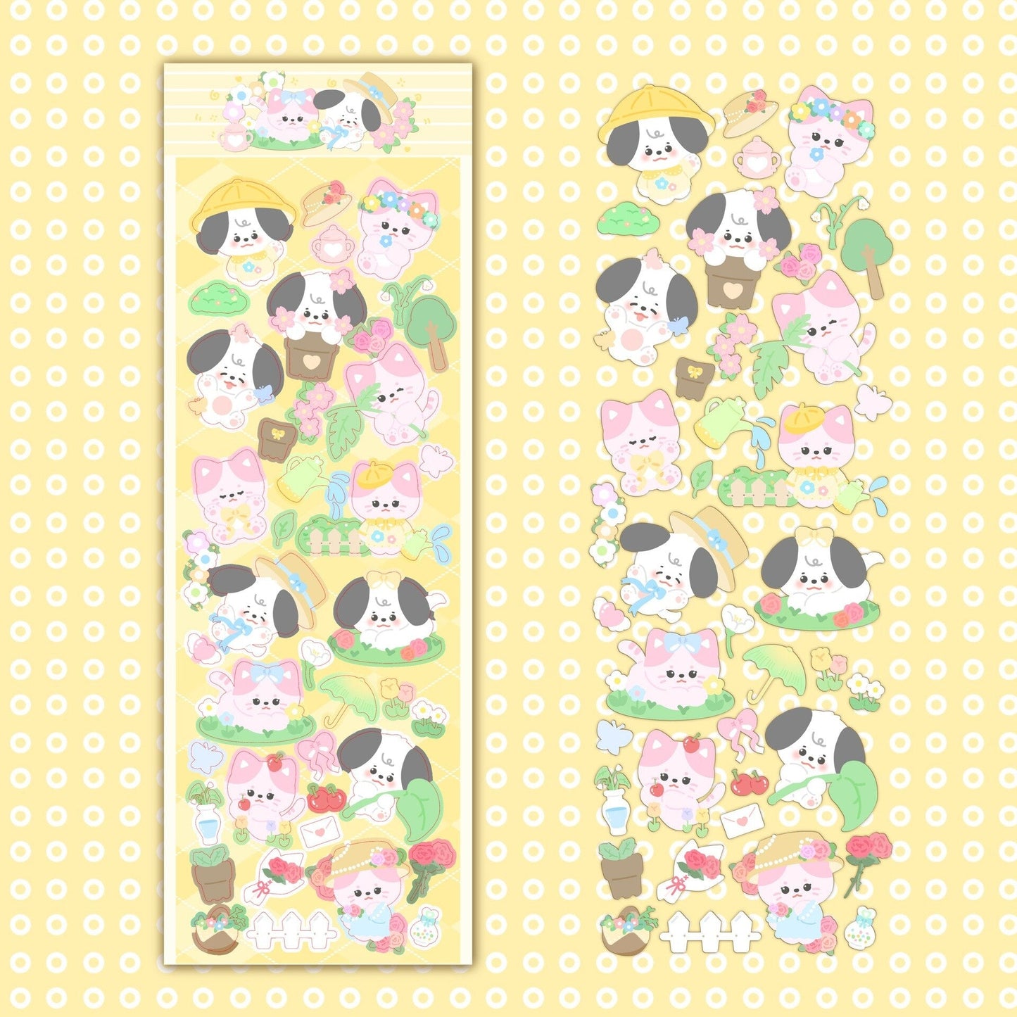 KPop Polco Deco Stickers "Cat & Dog" - 1 PC - StarPOP shop