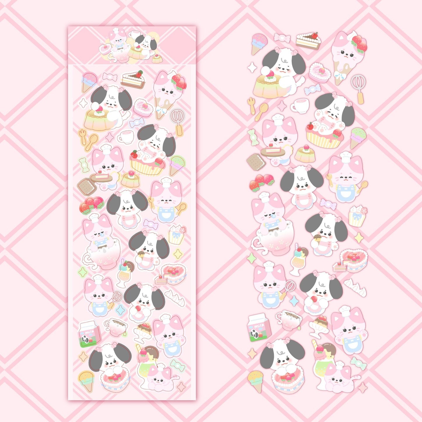 KPop Polco Deco Stickers "Cat & Dog" - 1 PC - StarPOP shop