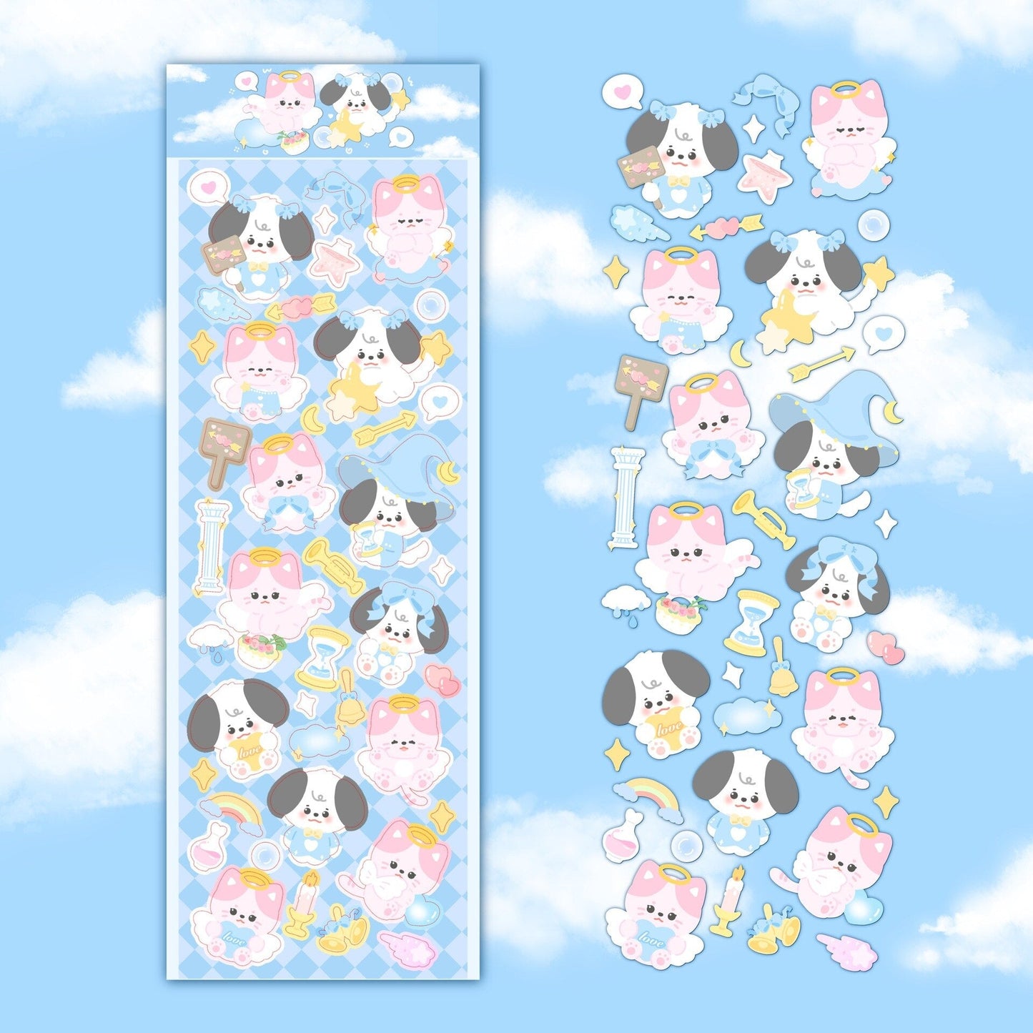 KPop Polco Deco Stickers "Cat & Dog" - 1 PC - StarPOP shop
