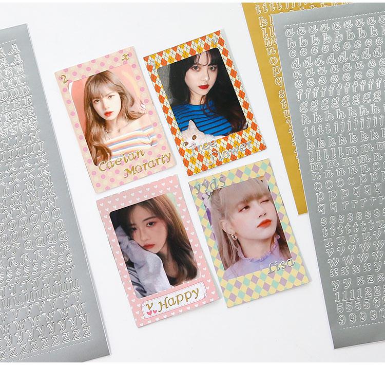 KPop Polco Deco Stickers "Gold & Silver Letters" - 1 PC - StarPOP shop