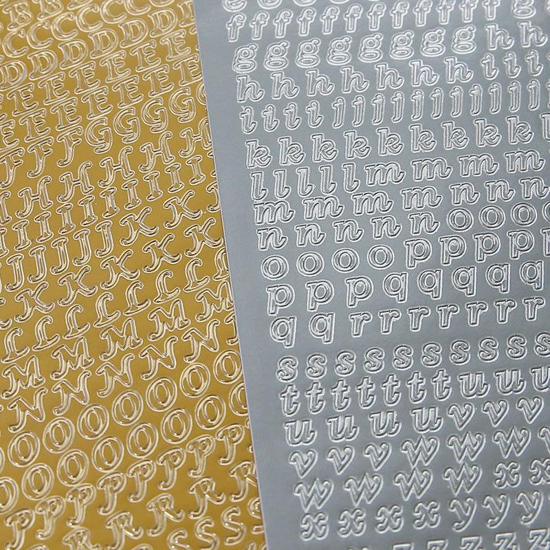 KPop Polco Deco Stickers "Gold & Silver Letters" - 1 PC - StarPOP shop