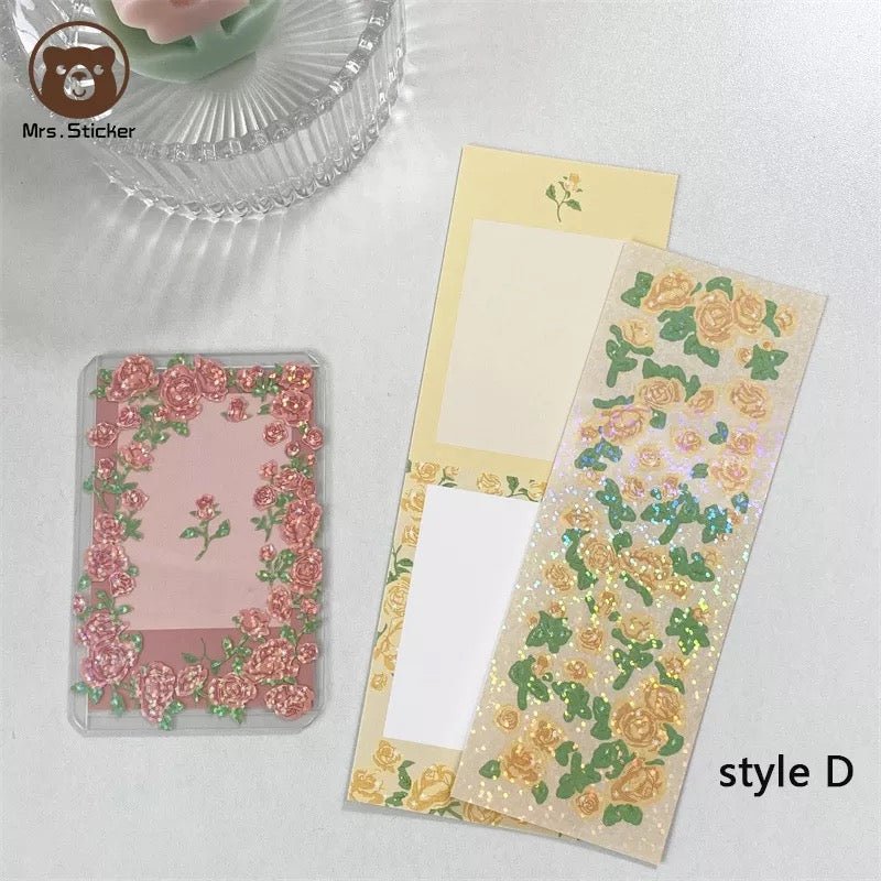 KPop Polco Deco Stickers "Pastel Roses" - 1 PC - StarPOP shop