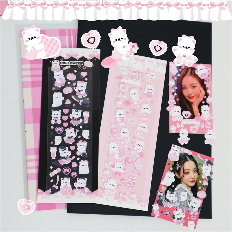 KPop Polco Deco Stickers "Pink Kitty" - 1 PC - StarPOP shop