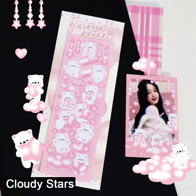 KPop Polco Deco Stickers "Pink Kitty" - 1 PC - StarPOP shop