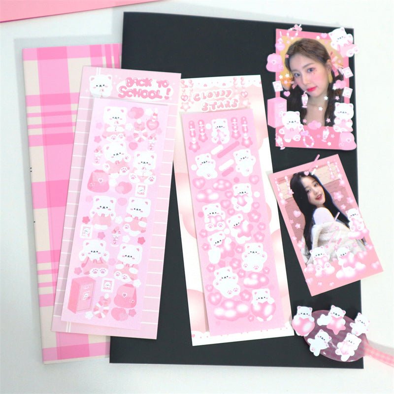 KPop Polco Deco Stickers "Pink Kitty" - 1 PC - StarPOP shop