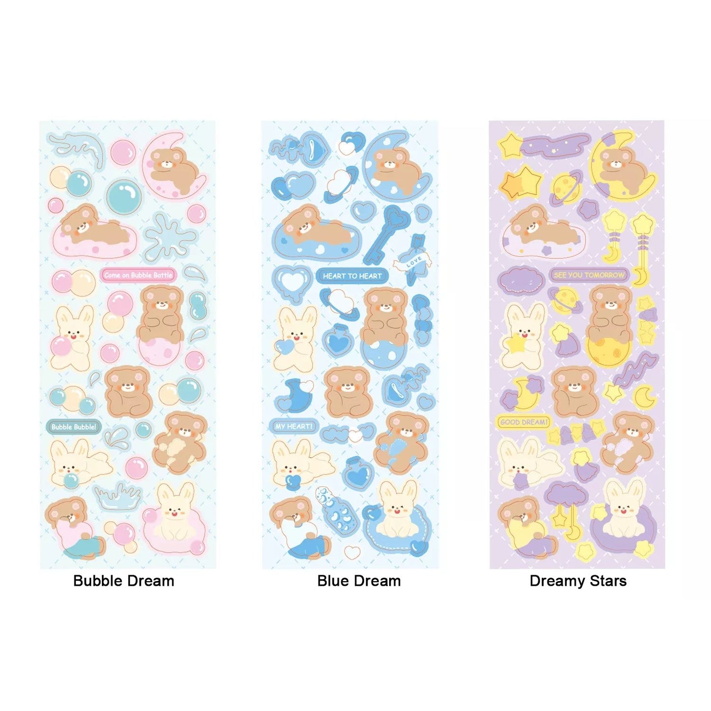 KPop Polco Deco Stickers "Teddy & Bunny" - 1 PC - StarPOP shop