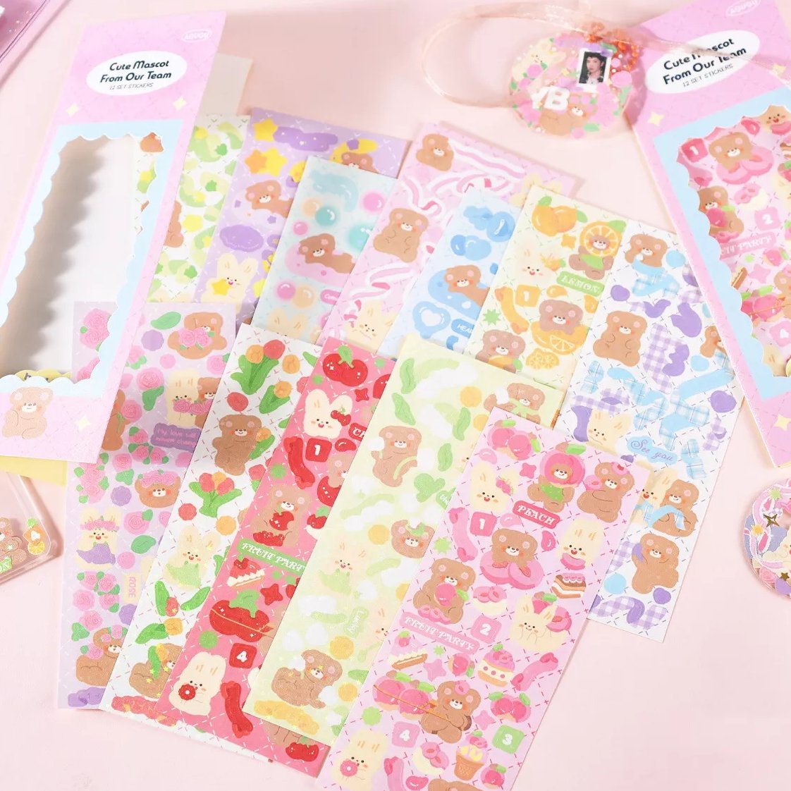 KPop Polco Deco Stickers "Teddy & Bunny" - 1 PC - StarPOP shop
