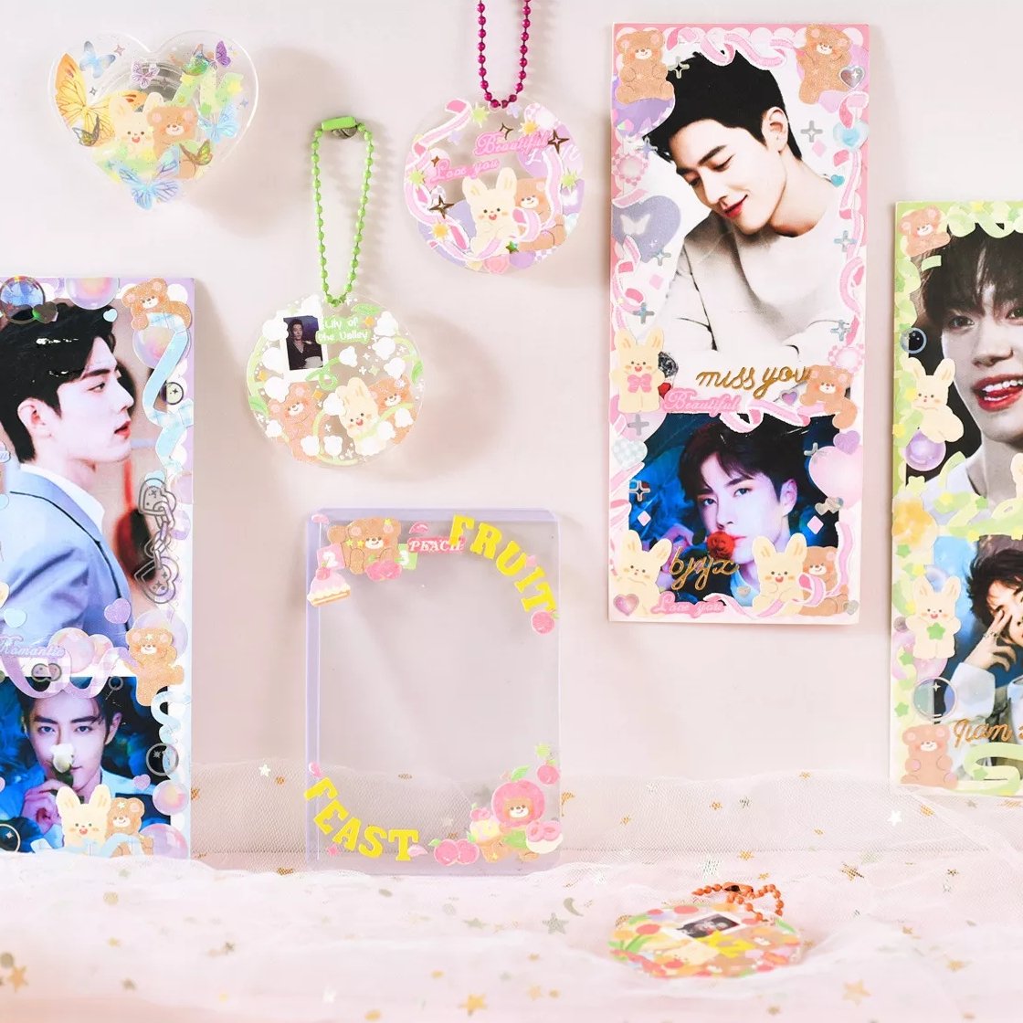 KPop Polco Deco Stickers "Teddy & Bunny" - 1 PC - StarPOP shop