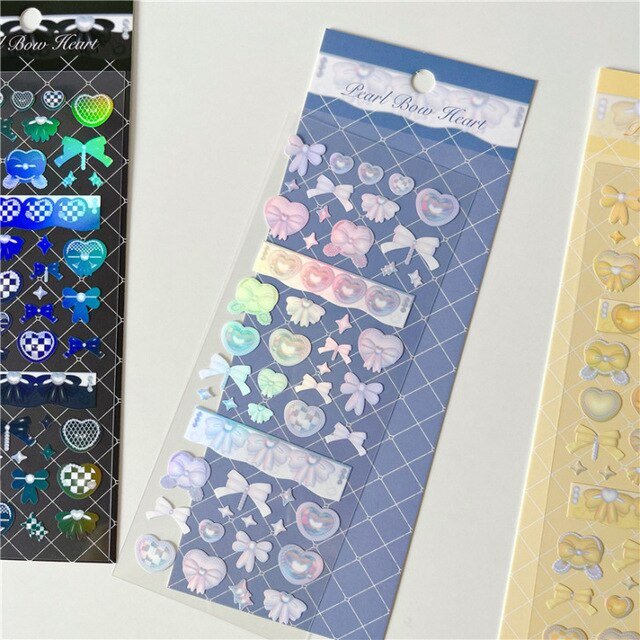 "Pearl Bow Heart" Sticker - 1 PC - StarPOP shop