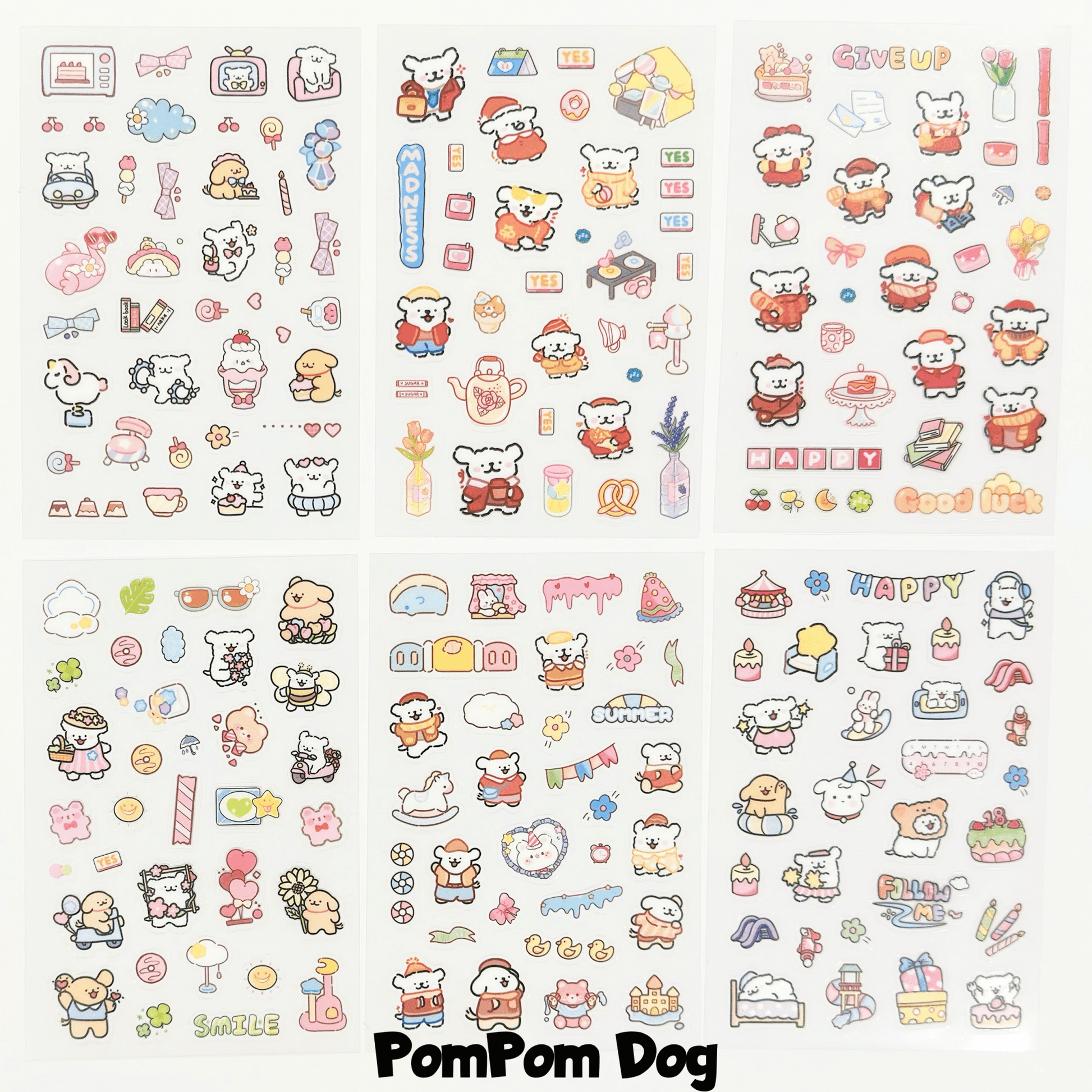 6 Pack PET PVC Stickers - StarPOP shop
