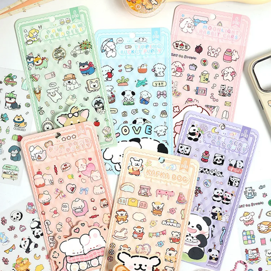 6 Pack PET PVC Stickers - StarPOP shop