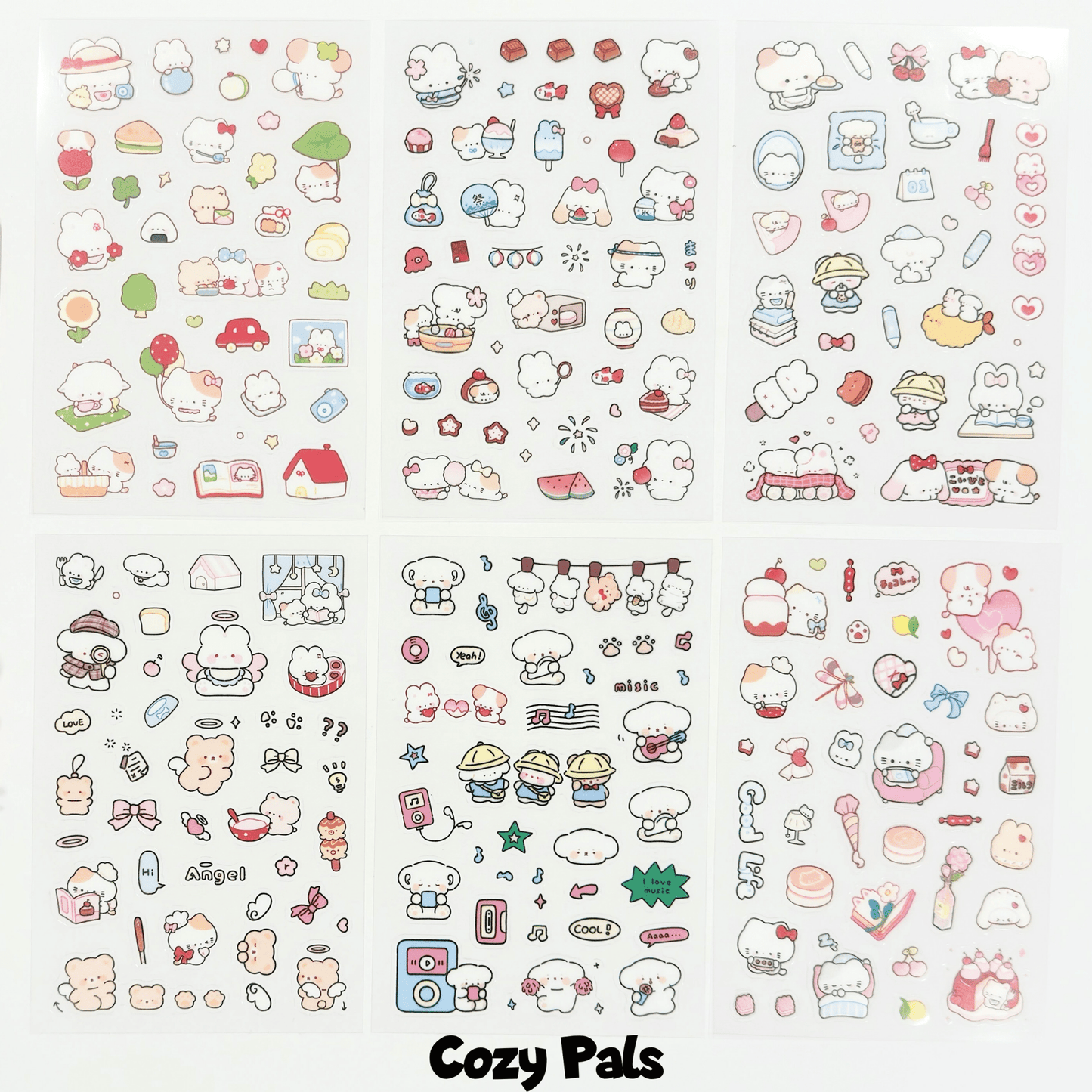 6 Pack PET PVC Stickers - StarPOP shop