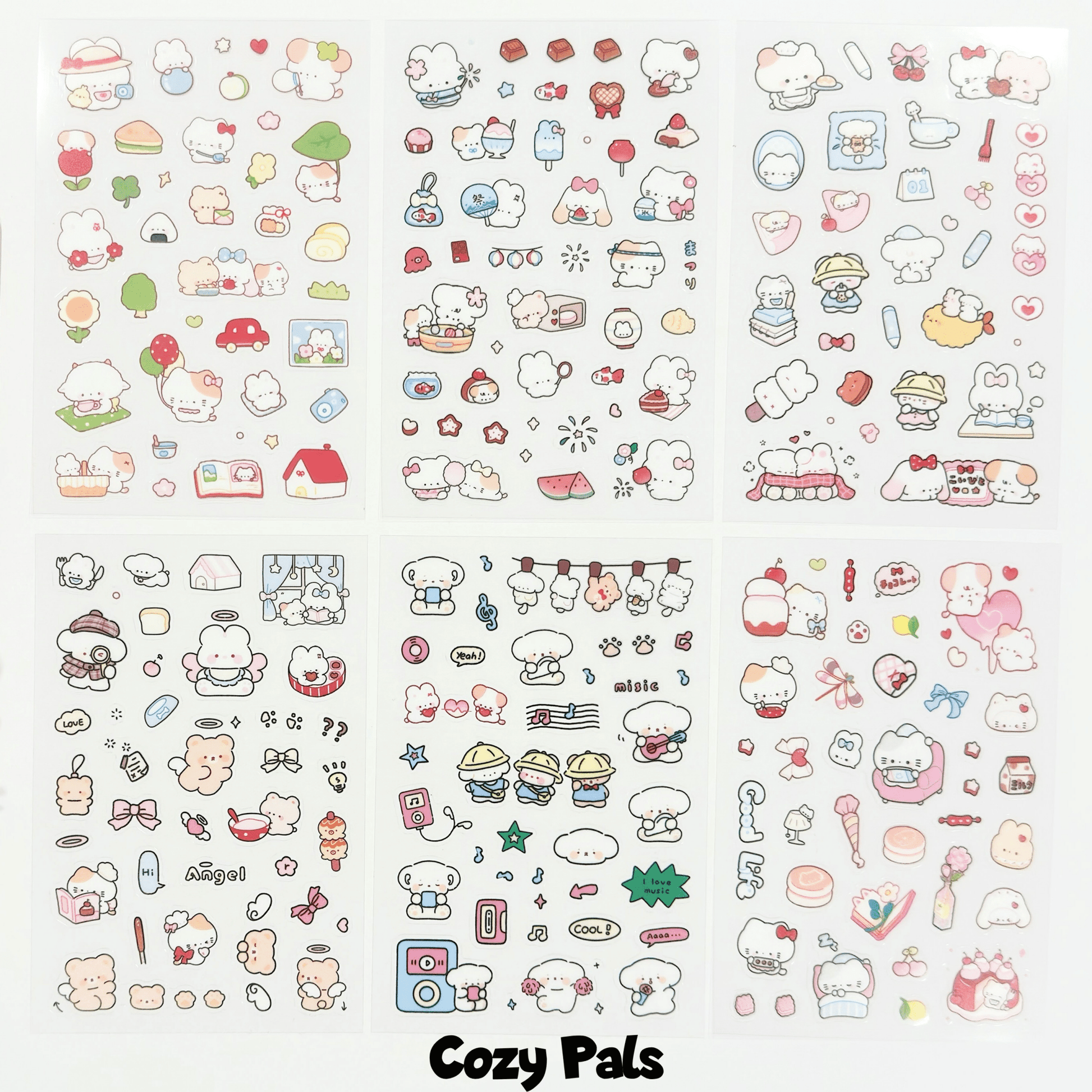 6 Pack PET PVC Stickers - StarPOP shop