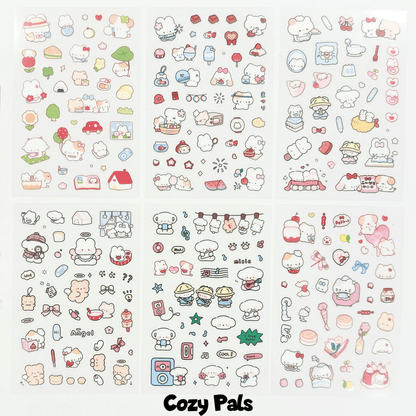 6 Pack PET PVC Stickers - StarPOP shop