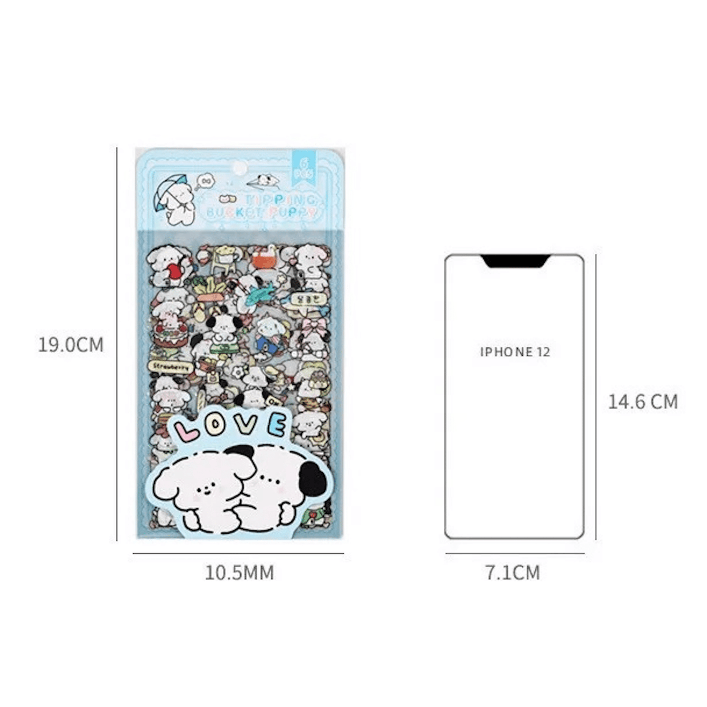6 Pack PET PVC Stickers - StarPOP shop