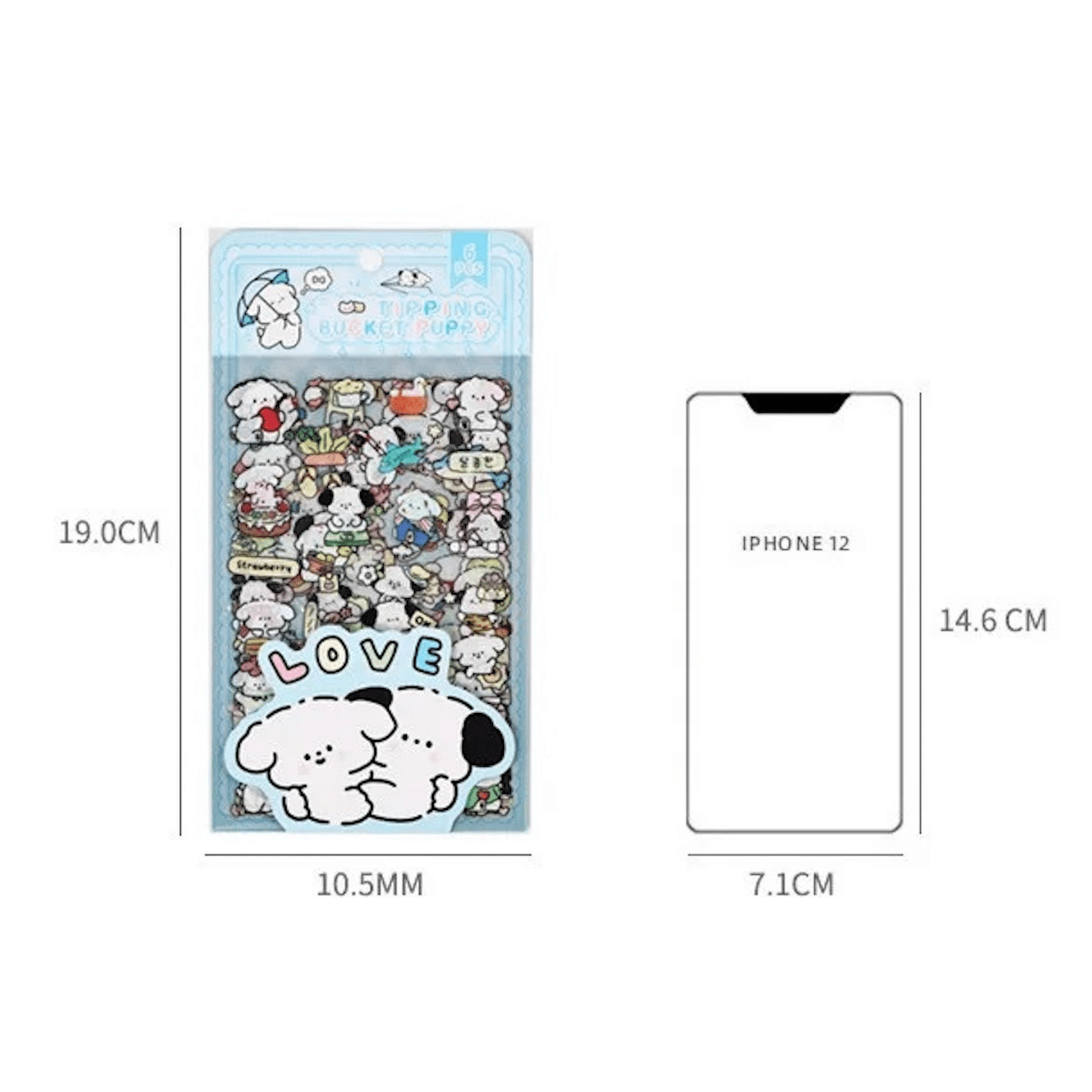 6 Pack PET PVC Stickers - StarPOP shop