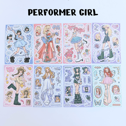 "Anime Girl" Sticker - 8 PCS - StarPOP shop