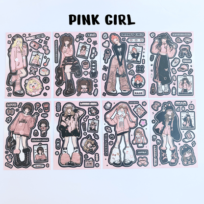 "Anime Girl" Sticker - 8 PCS - StarPOP shop