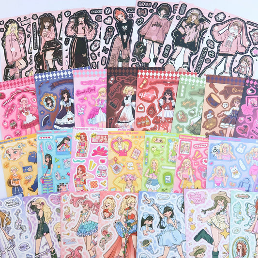 "Anime Girl" Sticker - 8 PCS - StarPOP shop