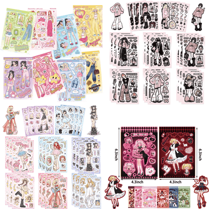 "Anime Girl" Sticker - 8 PCS - StarPOP shop