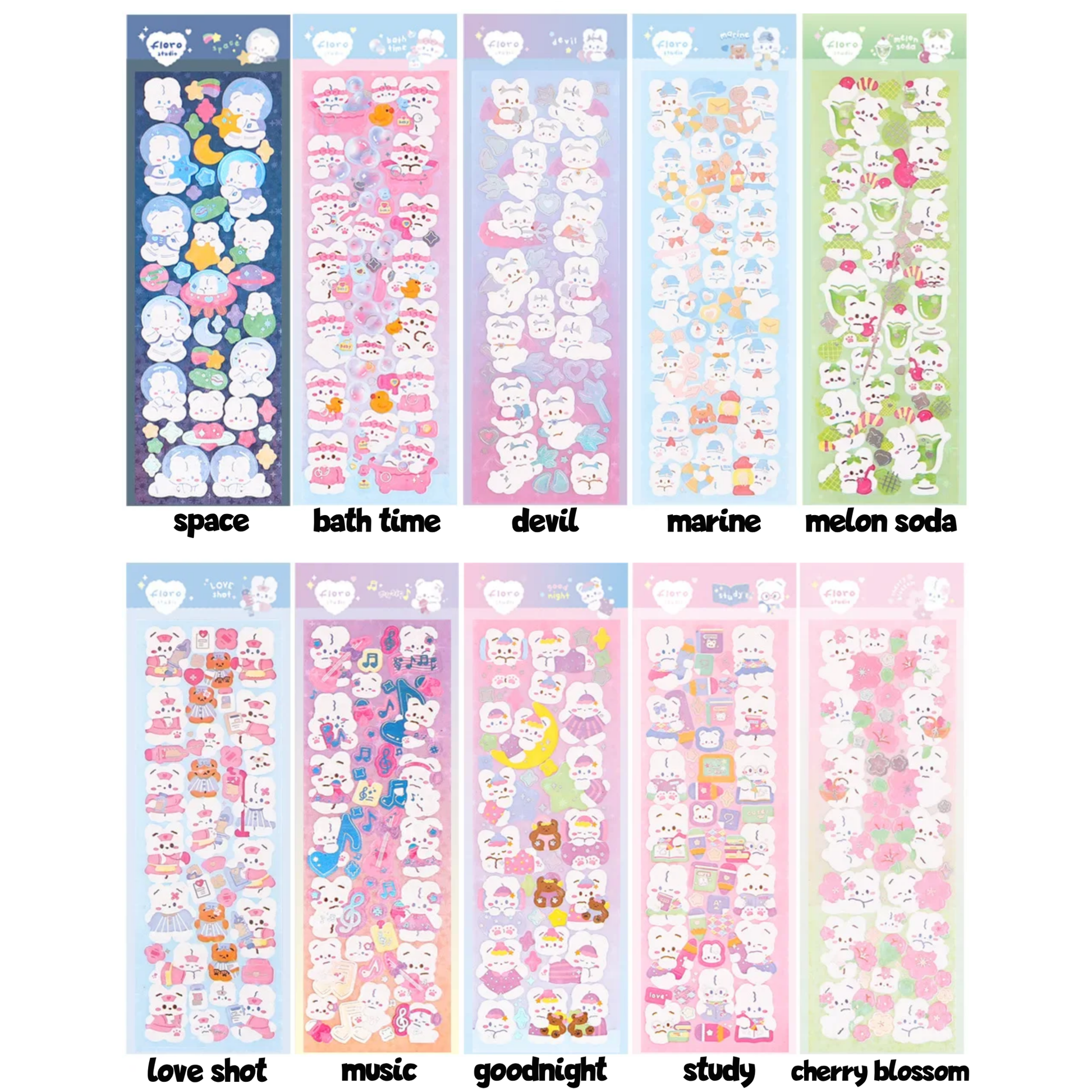"Florobear" Sticker - 1 PC - StarPOP shop