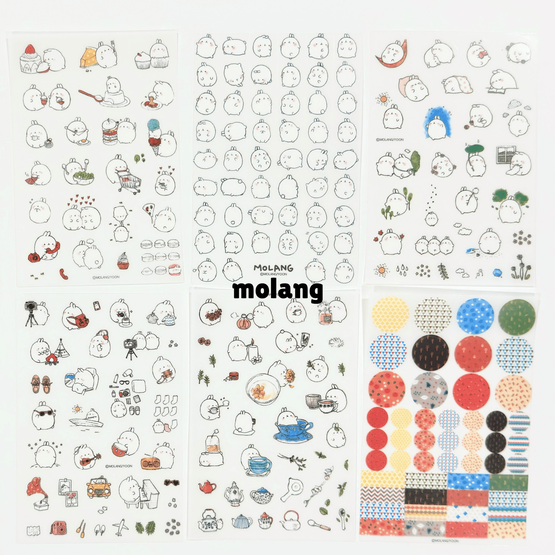 "Molang" Sticker Pack - 6 PCS - StarPOP shop