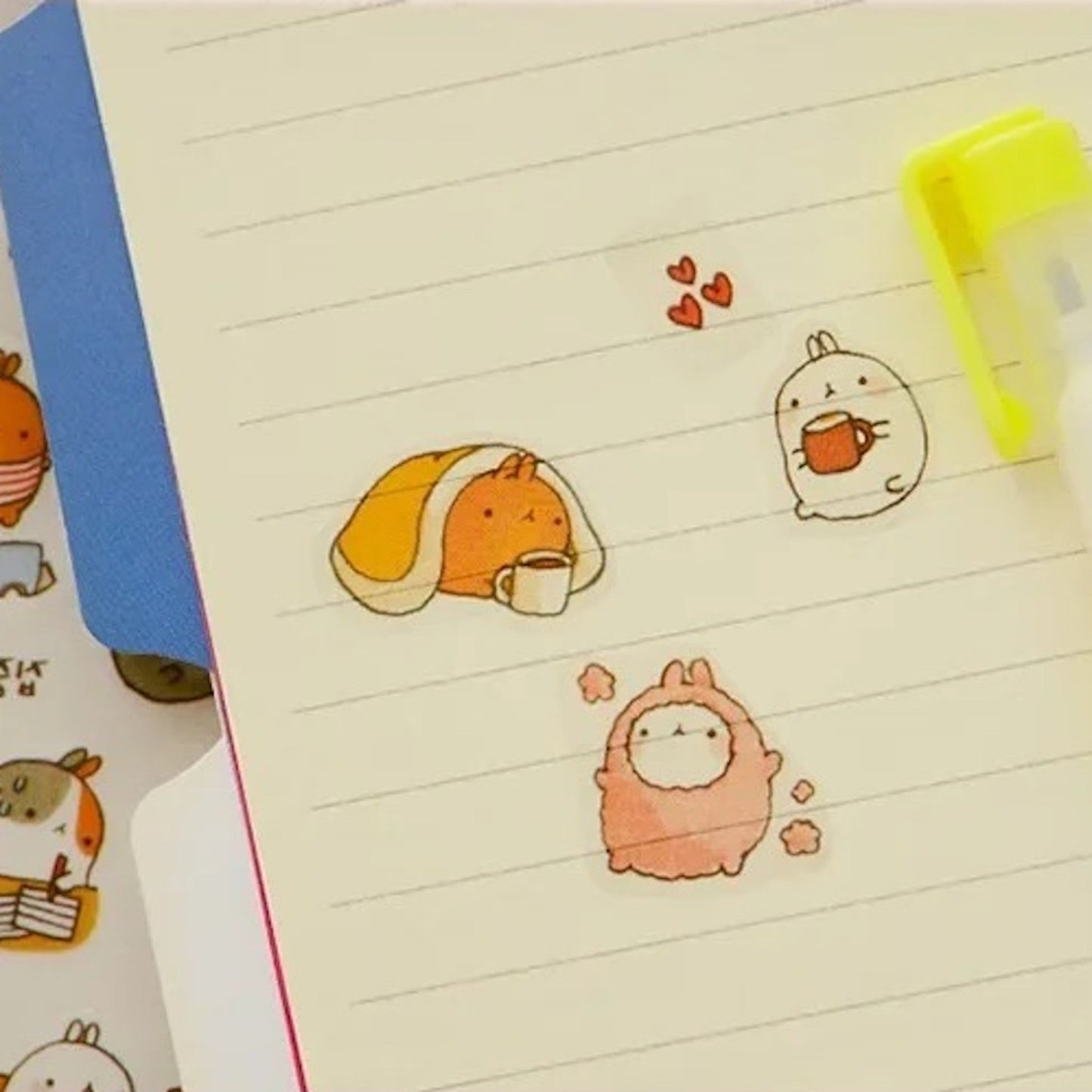 "Molang" Sticker Pack - 6 PCS - StarPOP shop