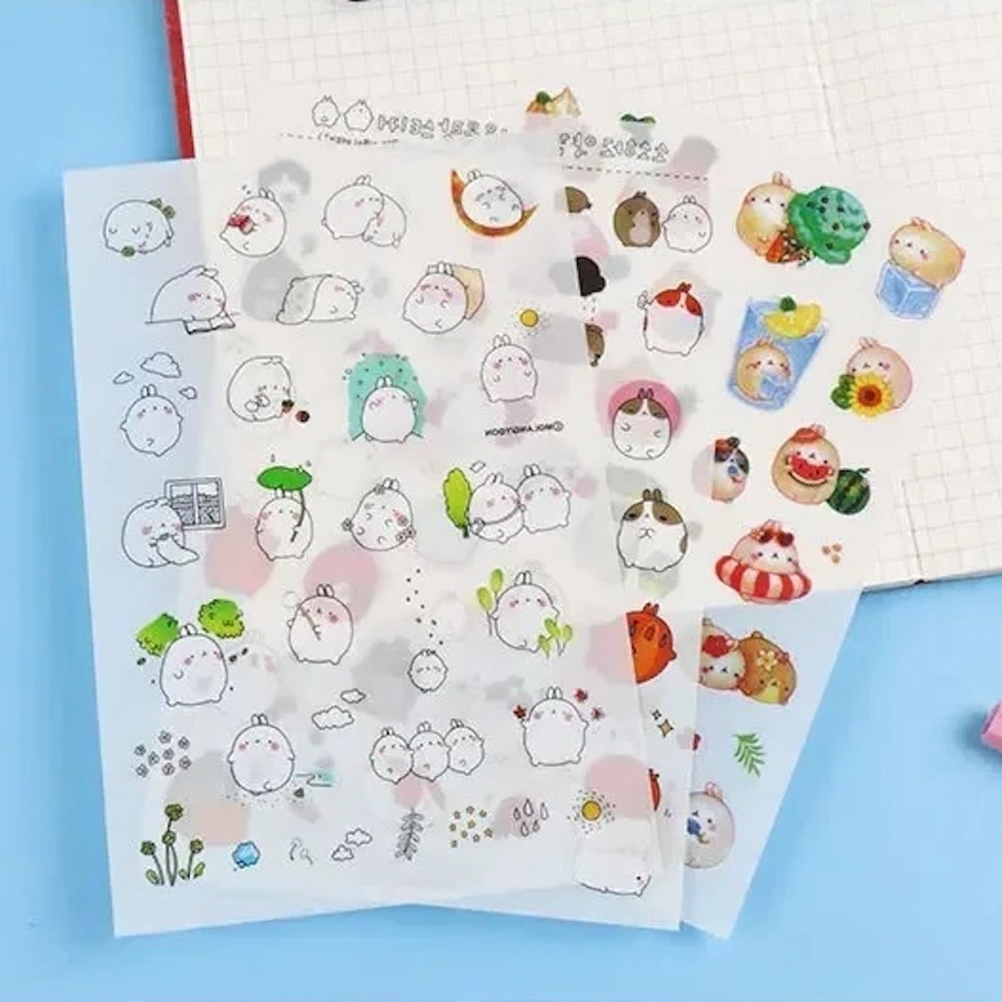 "Molang" Sticker Pack - 6 PCS - StarPOP shop