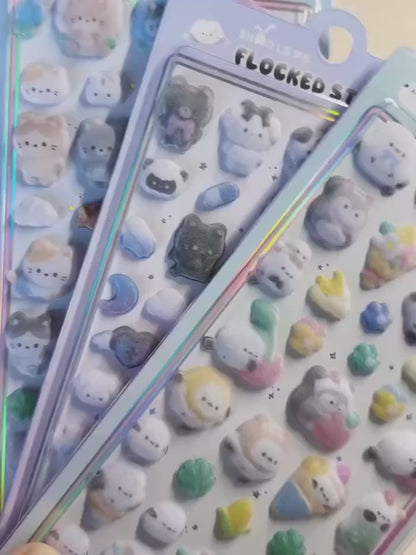 "Flocked" Sticker - 1 PC