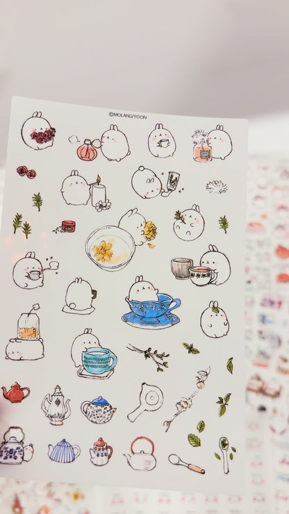 "Molang" Sticker Pack - 6 PCS