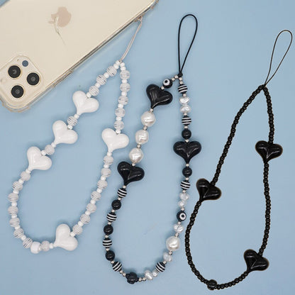 Beaded Heart Phone Charm Strap - StarPOP shop