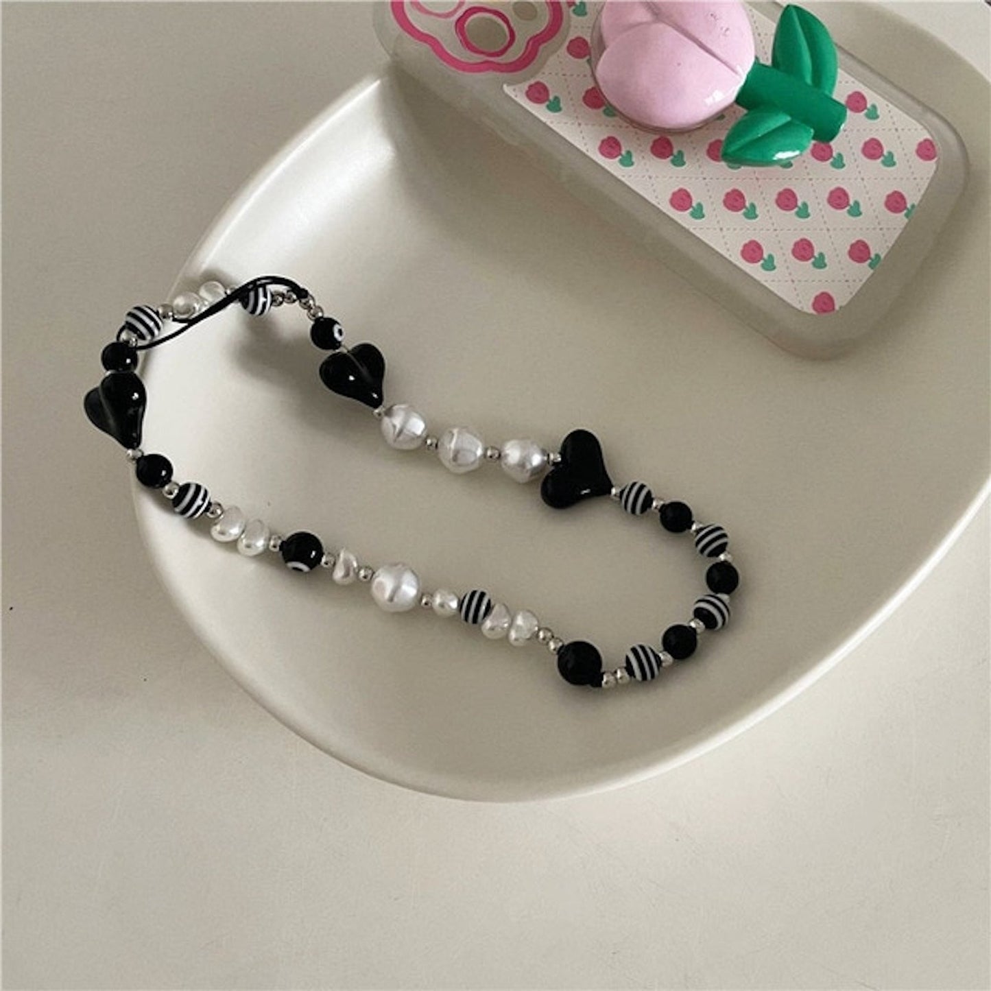 Beaded Heart Phone Charm Strap - StarPOP shop