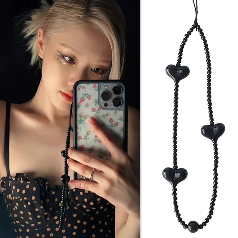 Beaded Heart Phone Charm Strap - StarPOP shop