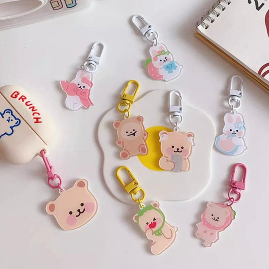Cute Acrylic Keychain Pendant "Bear Bunny" - StarPOP shop