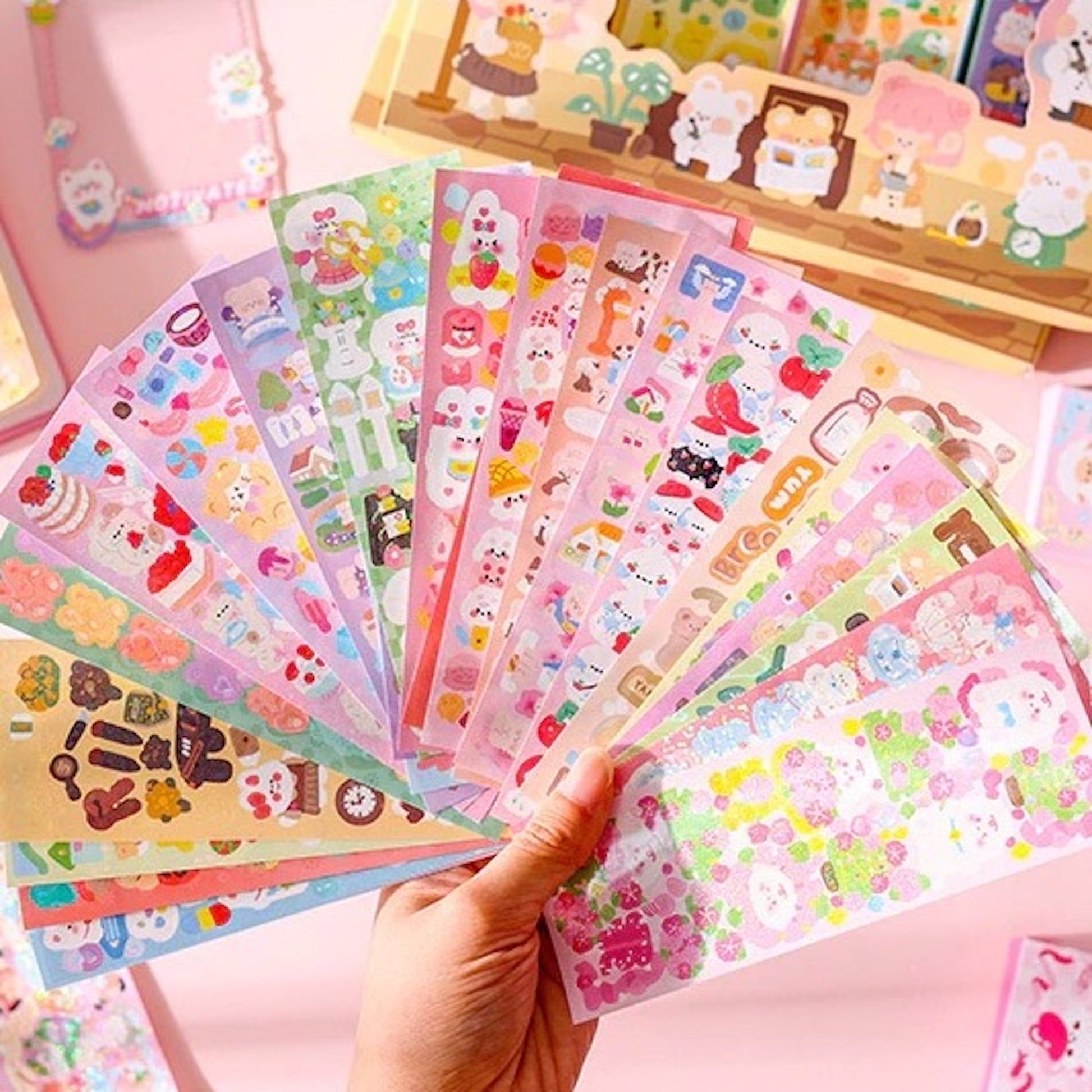 50PCS/SET kawaii Stationery Kit washi Tape + Memo Pads +