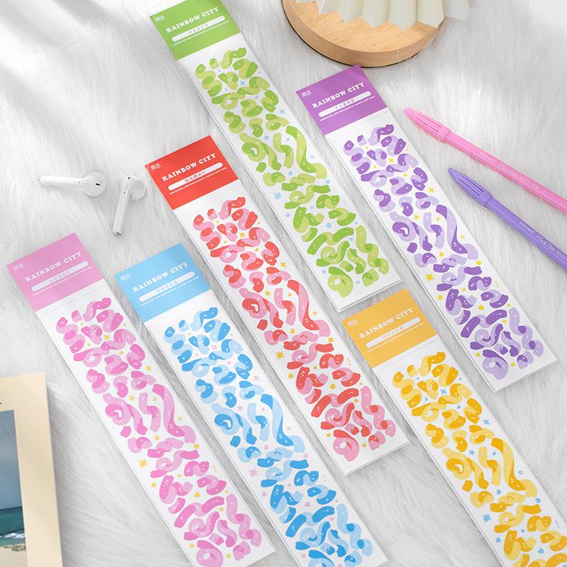 Kpop Deco Stickers, Confetti Ribbon Sticker, Toploader Deco